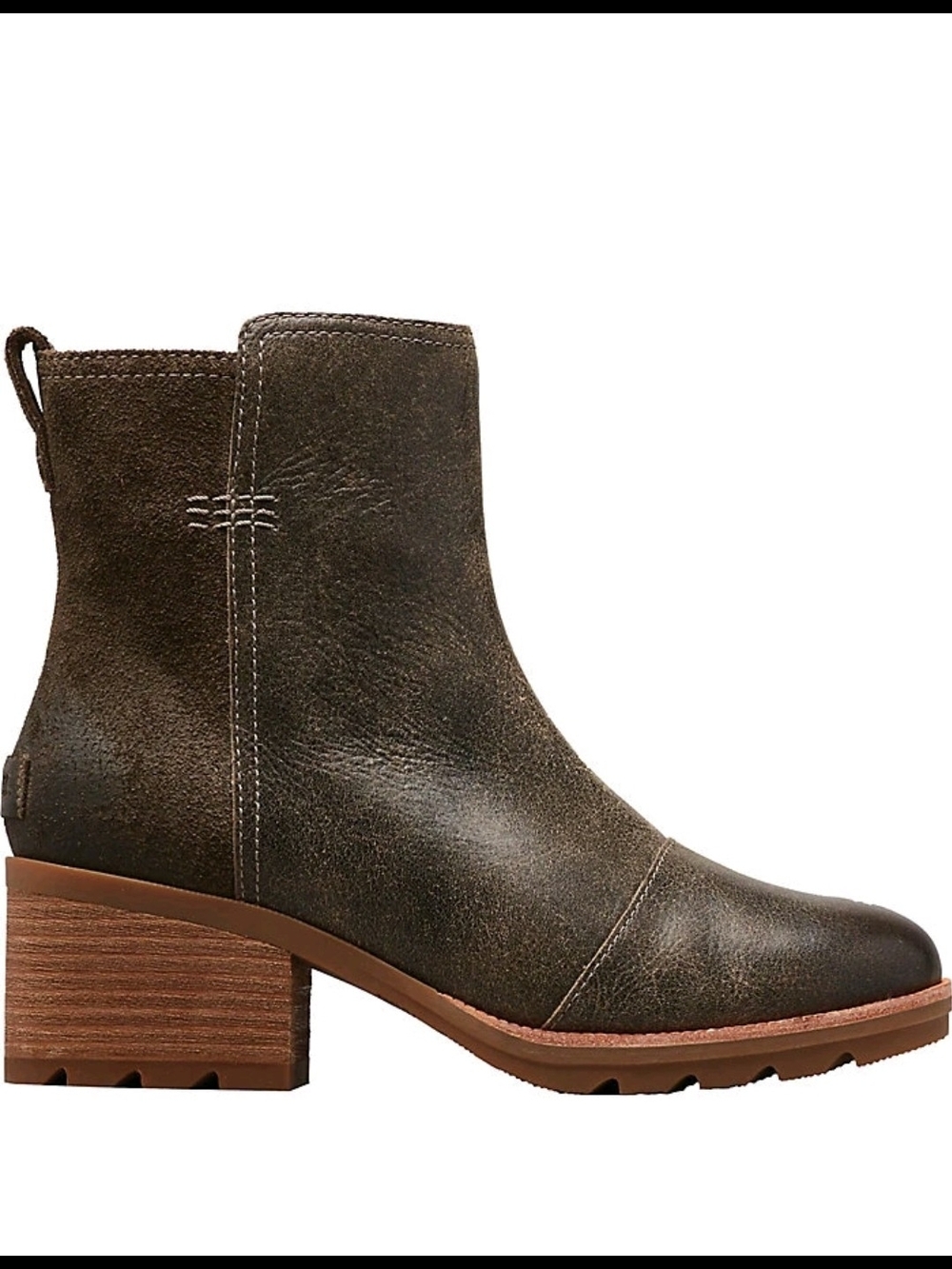 Women’s Sorel Cate Waterproof Leather Boot Olive Green